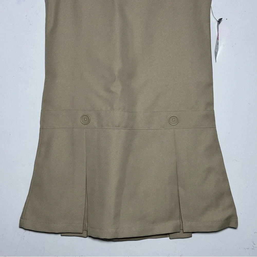George Girls Khaki Uniform Jumper‎ Dress Pleated School Kids Size 6X NEW
